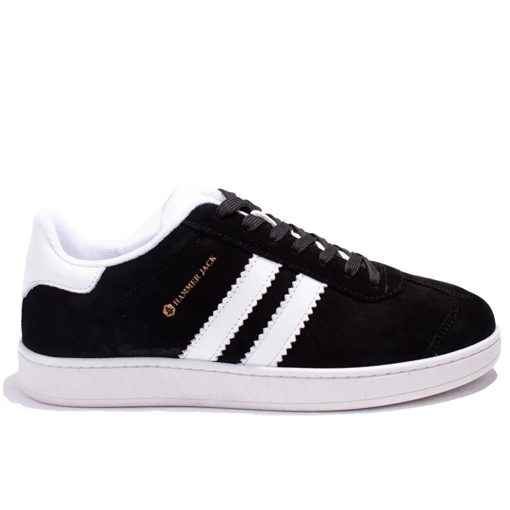 Hammer Jack 10224155 Siyah Beyaz Süet Günlük Erkek Deri Ayakkabı