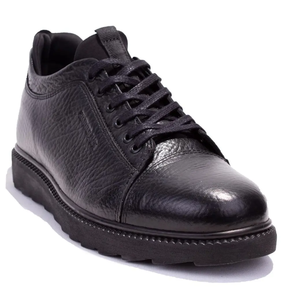 Hammer jack 422313 Siyah Cilt Ortopedik Günlük Erkek Deri Ayakkab