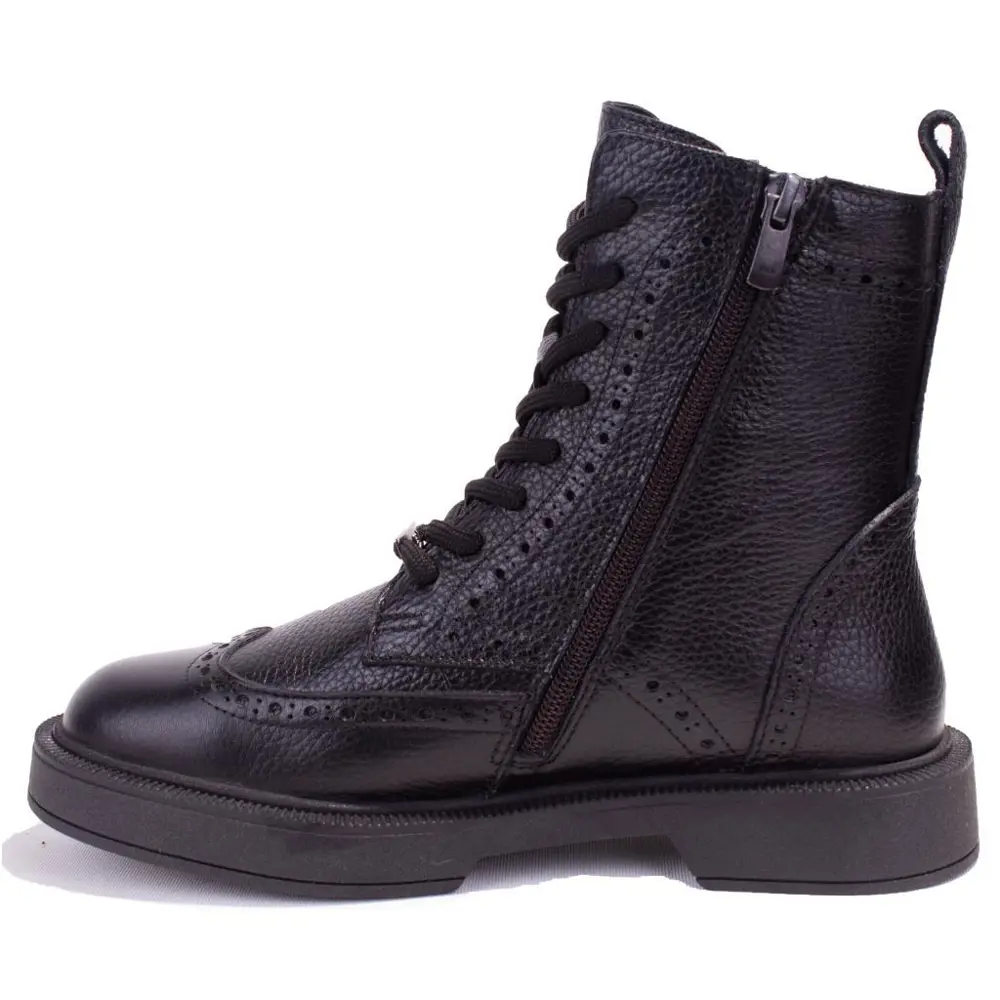 Hammer Jack 8309951 Clee Siyah Ortopedik Günlük Düz Topuk Deri Ka