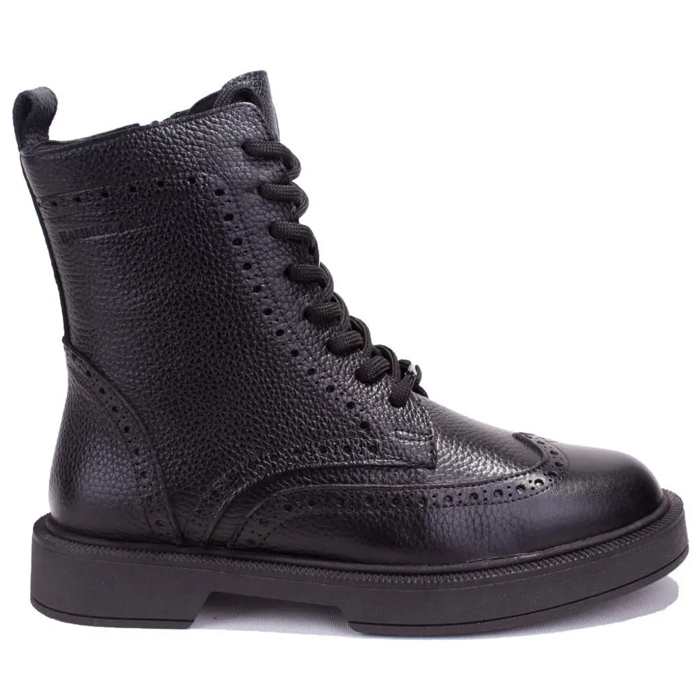 Hammer Jack 8309951 Clee Siyah Ortopedik Günlük Düz Topuk Deri Ka