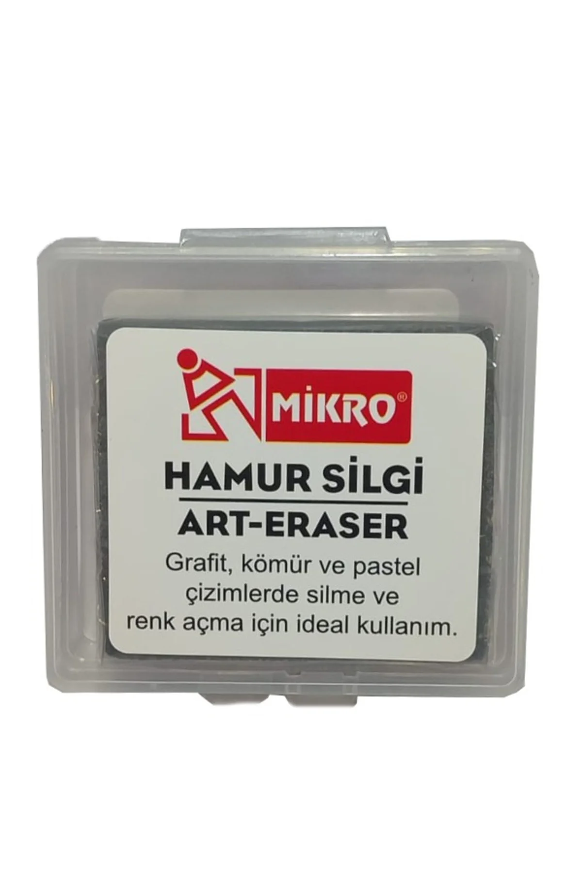 HAMUR SİLGİ-ART ERASER 1 ADET GRİ  (PLASTİK KUTULU)
