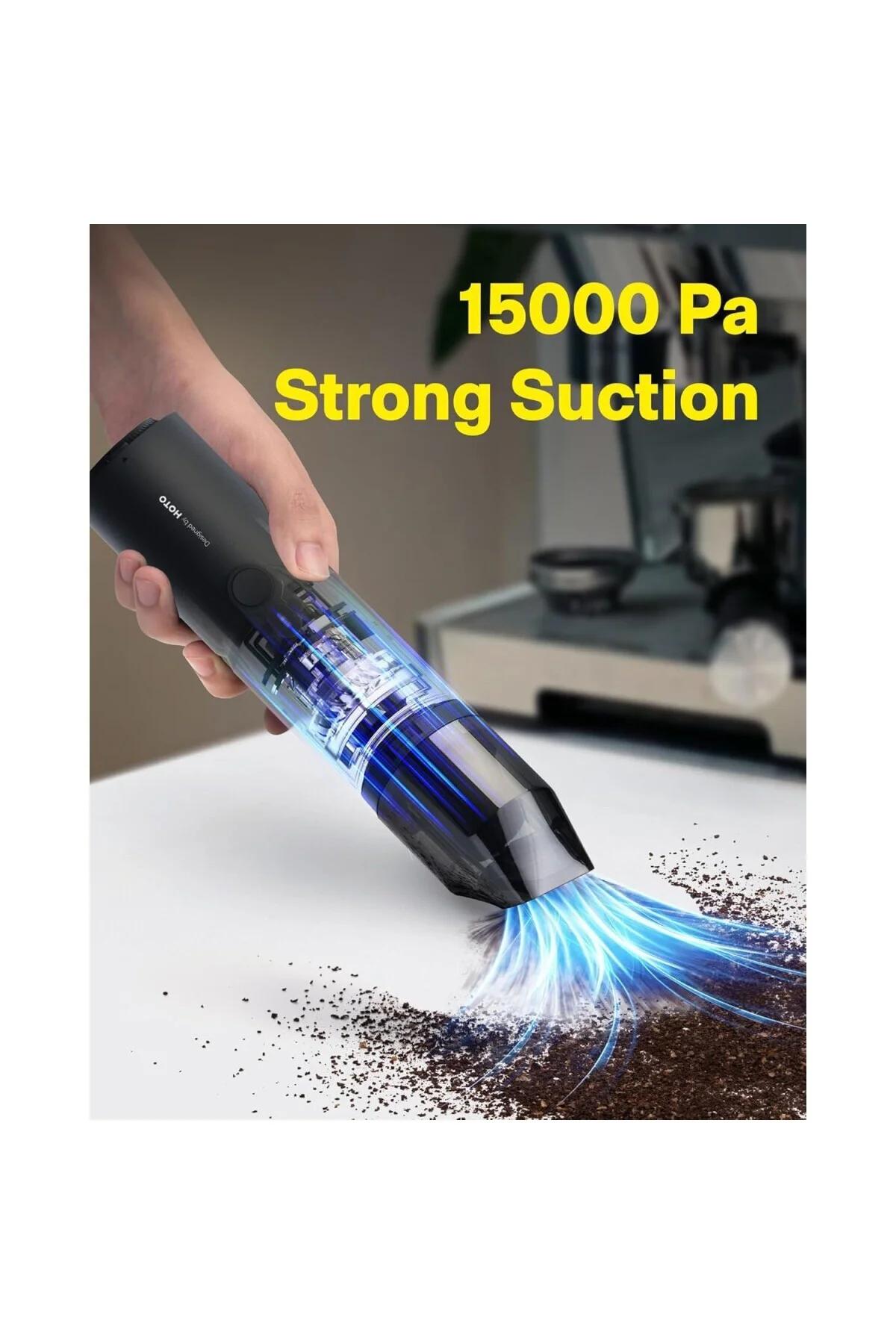 Handheld Vacuum Cleaner Cordless, Desk Vacuum Cleaner Compressed Electric Air Duster 15000