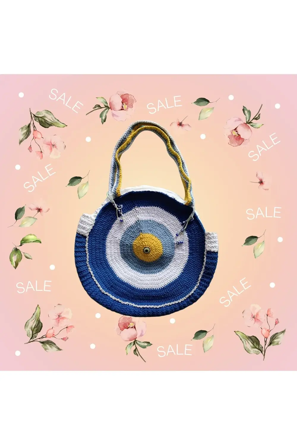 Handmade örme nazar boncuklu çanta Handmade örme nazar boncuklu çanta