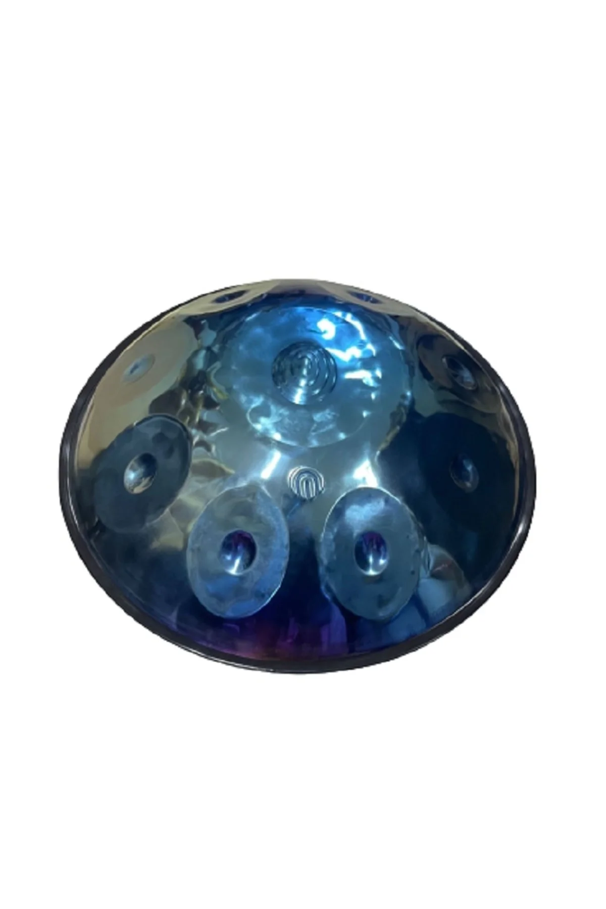 Hang Drum, Handpan Space Drum Nitrided Parlak Mavi Steel Drum 9 T