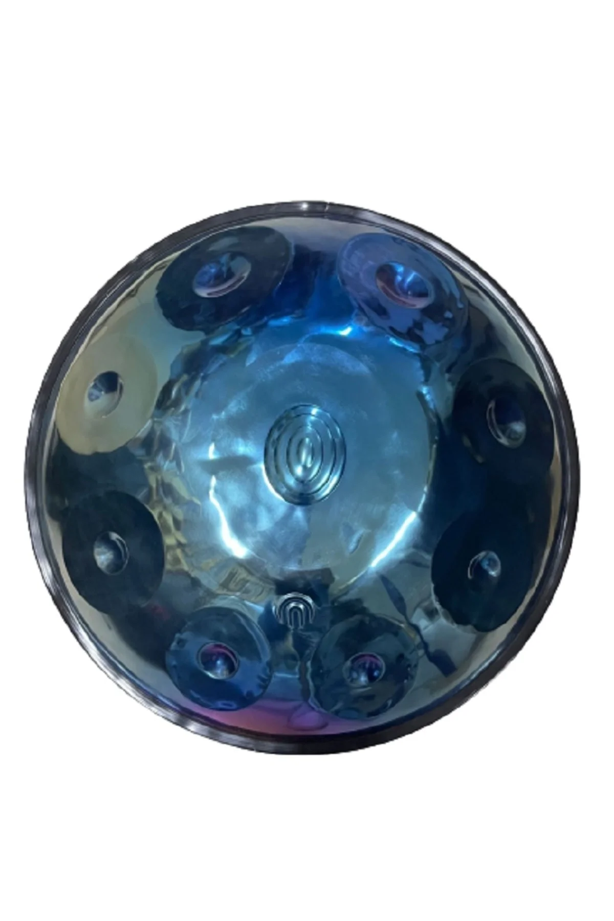 Hang Drum, Handpan Space Drum Nitrided Parlak Mavi Steel Drum 9 T