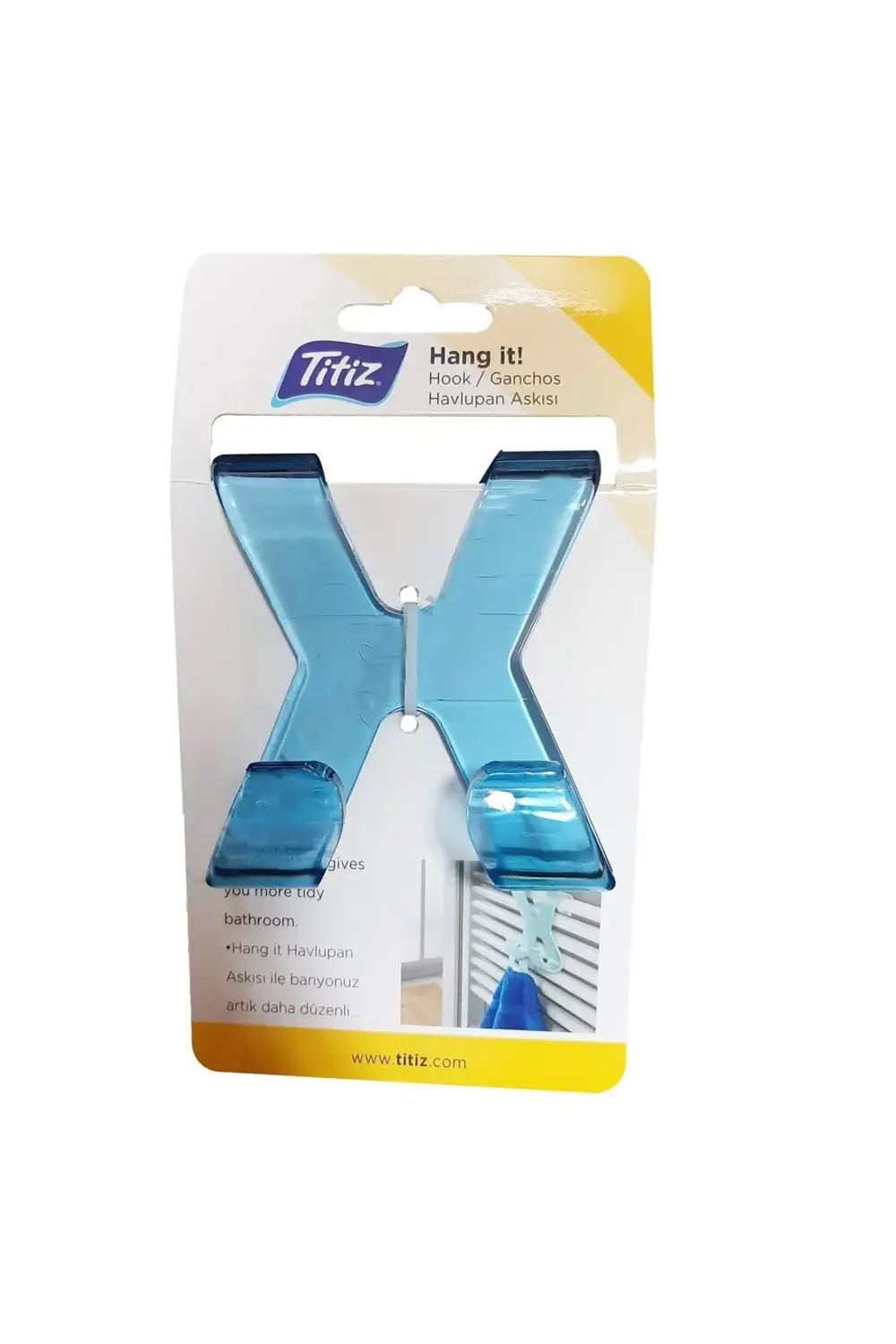 ® Hang it Pratik Kolay Taşımabilir Havlupan 2 Kancalı Banyo Askıs