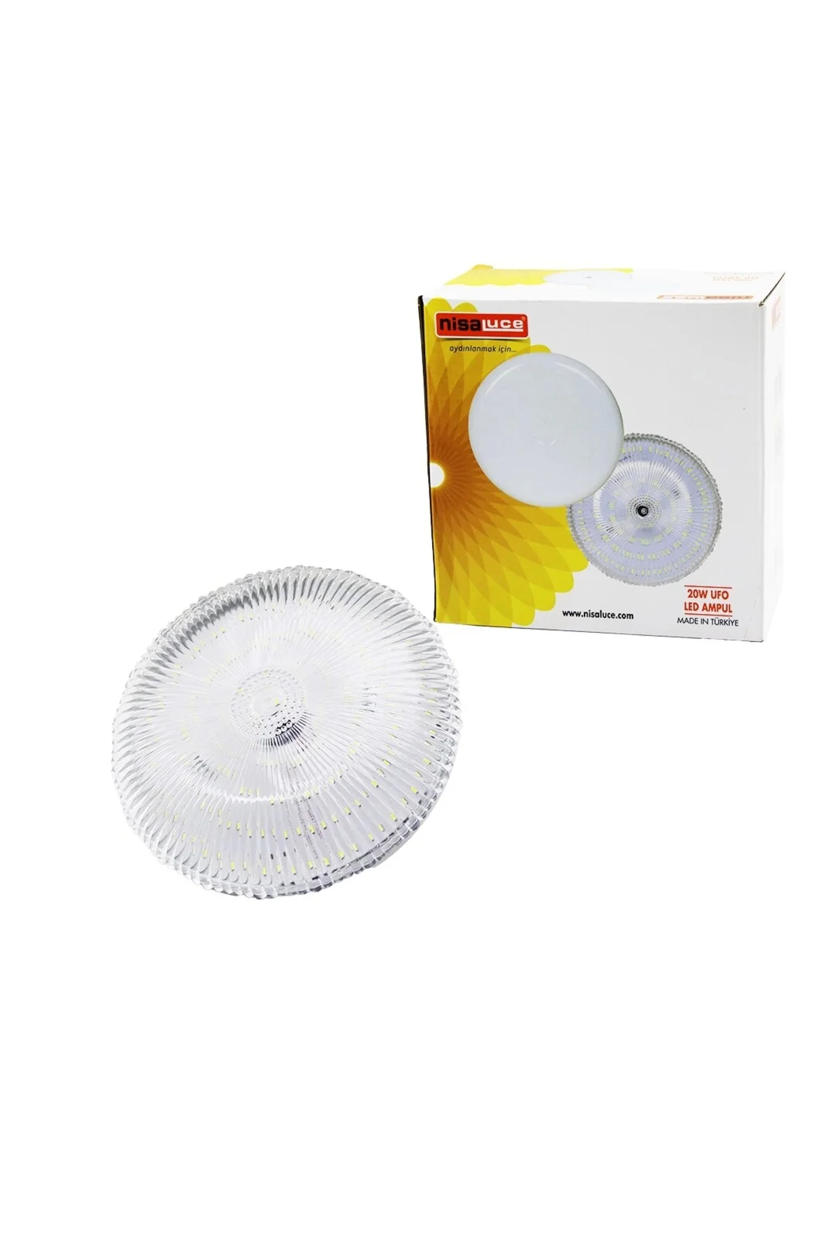 HankaShop NİSALUCE EAMP-020K/B MİKA KRİSTAL CAMLI 20W UFO LED AMP