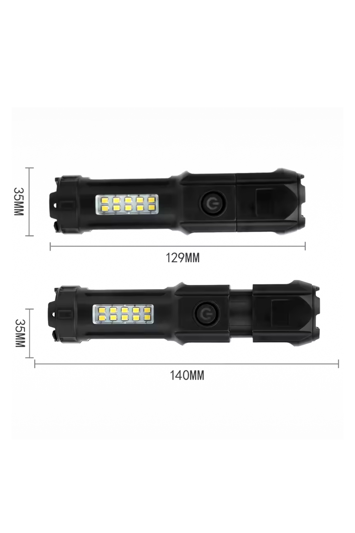 Hans 109-b Zoomlu Flash Özellikli Smd Ve Power Ledli Şarjli Plastik Kasa El Feneri (powerb