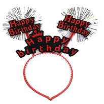 Happy Birthday Yazılı Püsküllü Neon Kırmızı Renk Doğum Günü Tacı Happy Birthday Yazılı Püsküllü Neon Kırmızı Renk Doğum Günü Tacı
