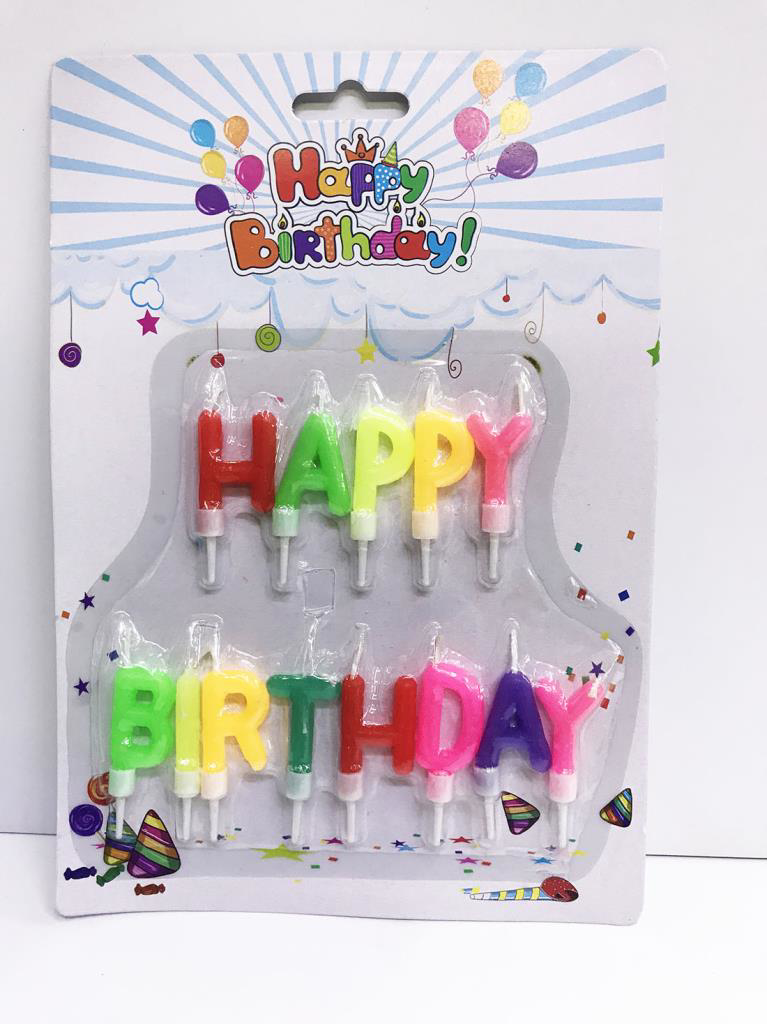 Happy Birthday Yazılabilen Rengarenk Doğum Günü Mumu Happy Birthday Yazılabilen Rengarenk Doğum Günü Mumu