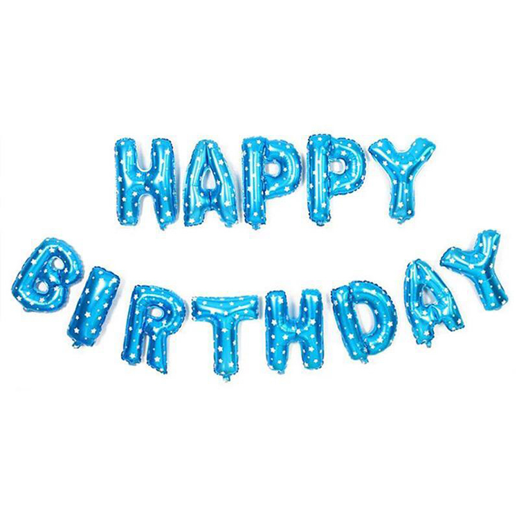 Happy Birthday Folyo Balon Set Mavi Happy Birthday Folyo Balon Set Mavi
