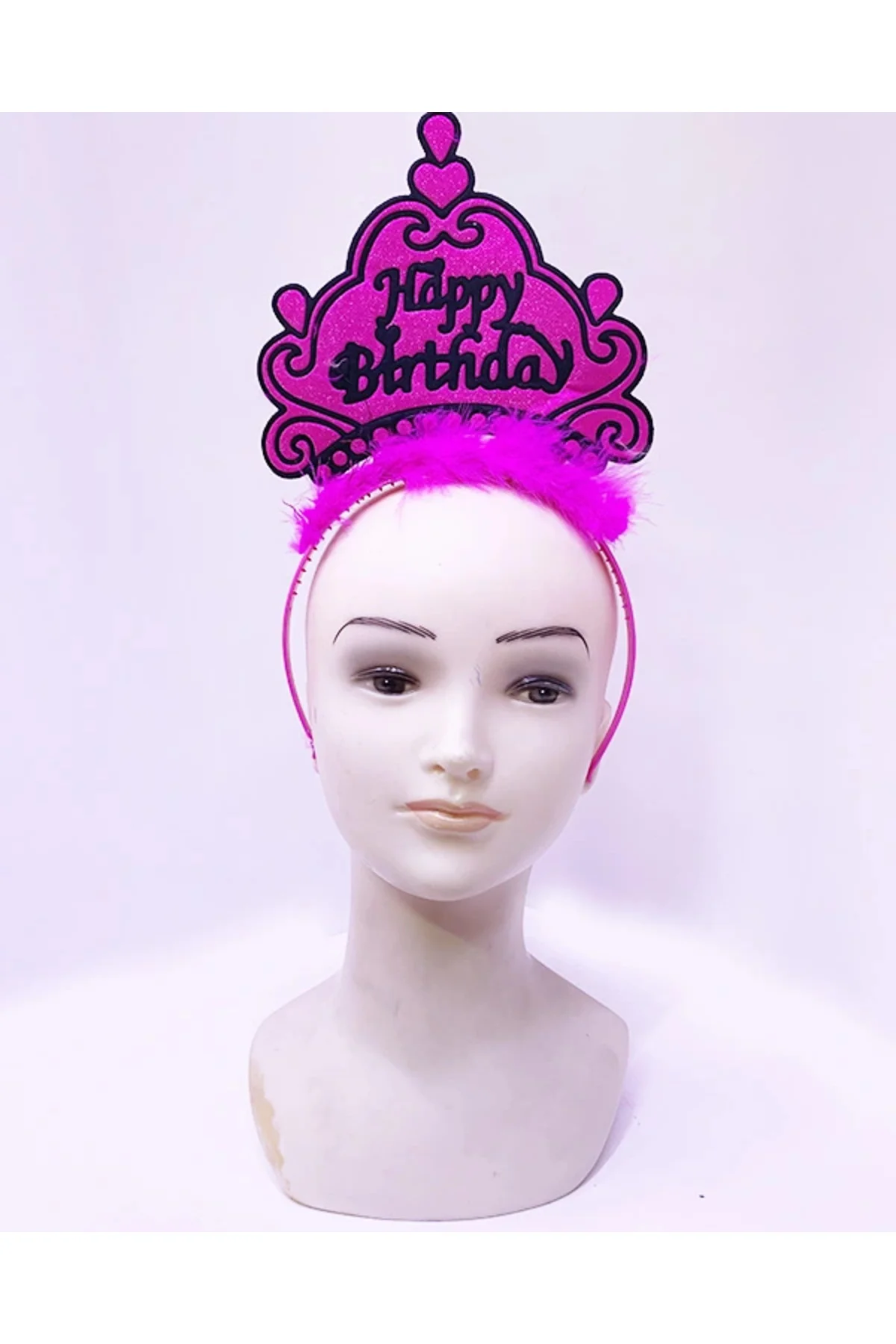 Happy Birthday Neon Fuşya Renk Doğum Günü Tacı 24X15 Cm Happy Birthday Neon Fuşya Renk Doğum Günü Tacı 24X15 Cm