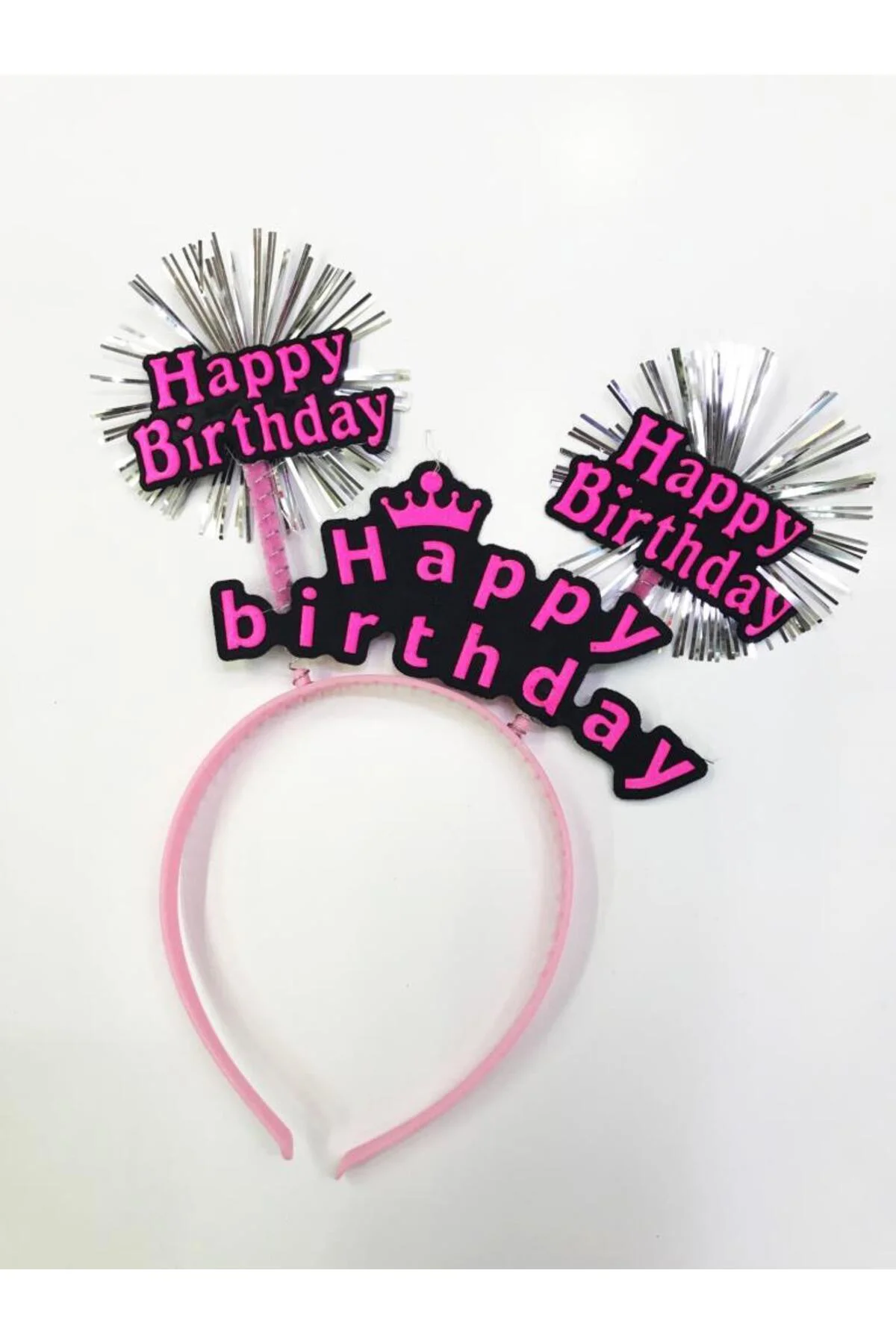 Happy Birthday Neon Renk Doğum Günü Tacı 12 Adet