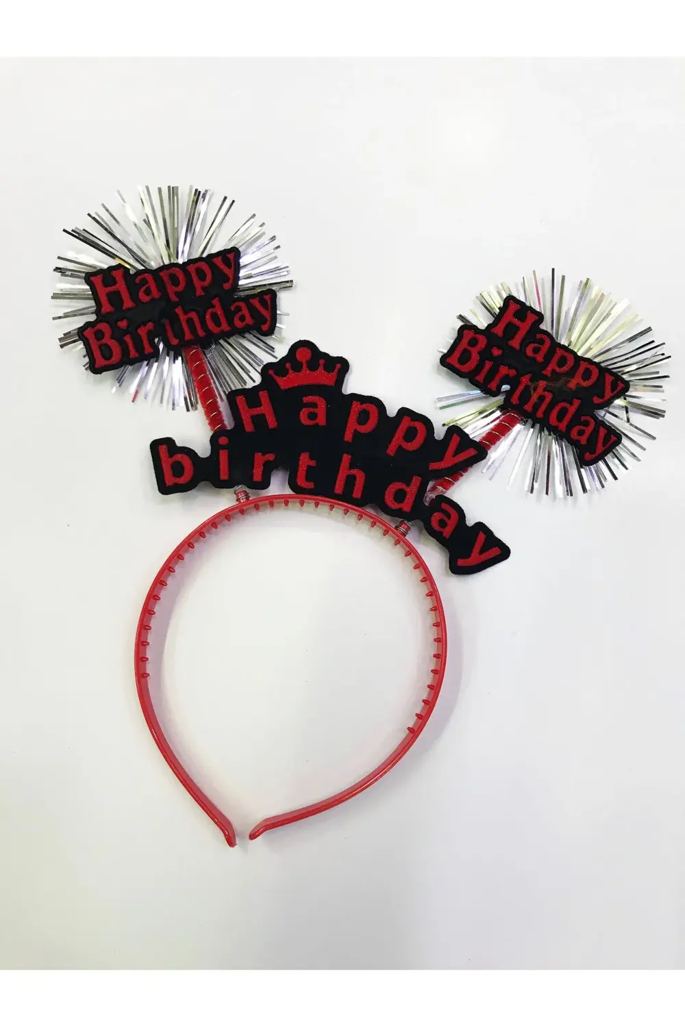 Happy Birthday Neon Renk Doğum Günü Tacı 12 Adet