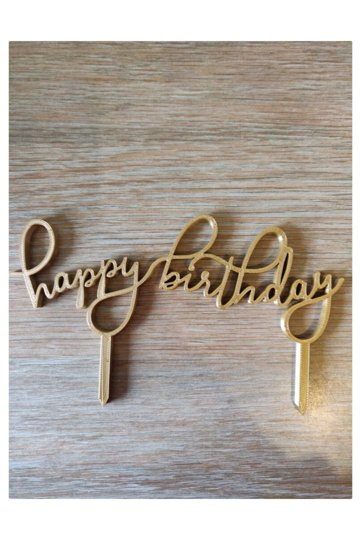 Happy Birthday Tekrar Kullanılabilir Pasta Süsü Pasta Kürdanı