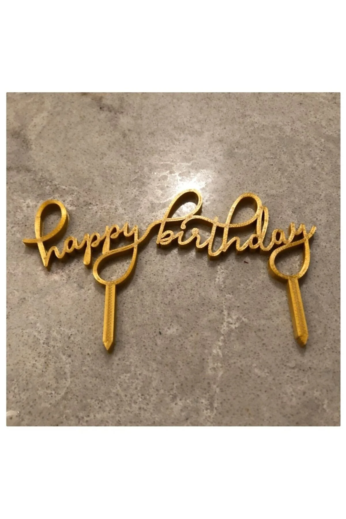 Happy Birthday Tekrar Kullanılabilir Pasta Süsü Pasta Kürdanı