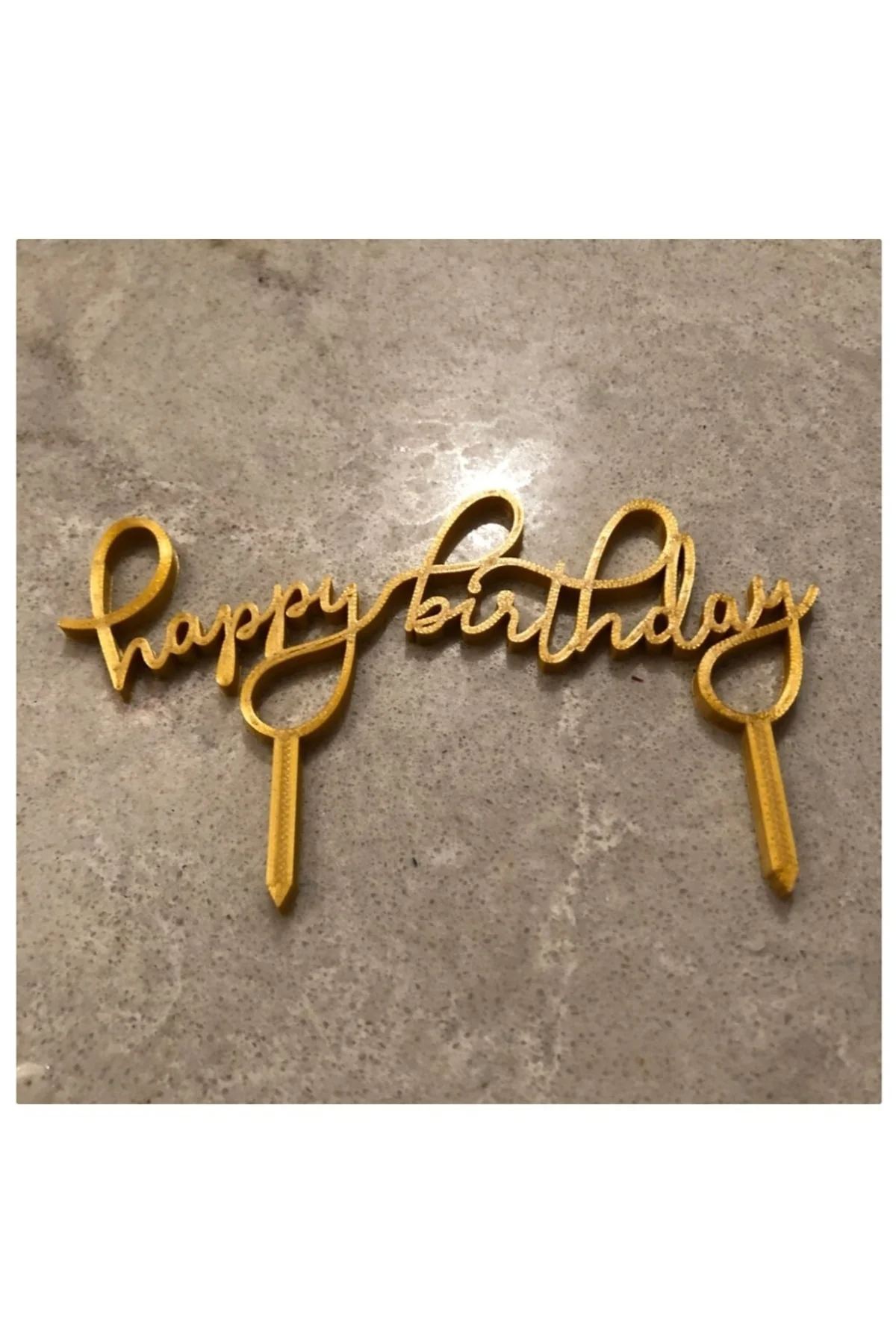 Happy Birthday Tekrar Kullanılabilir Pasta Süsü Pasta Kürdanı