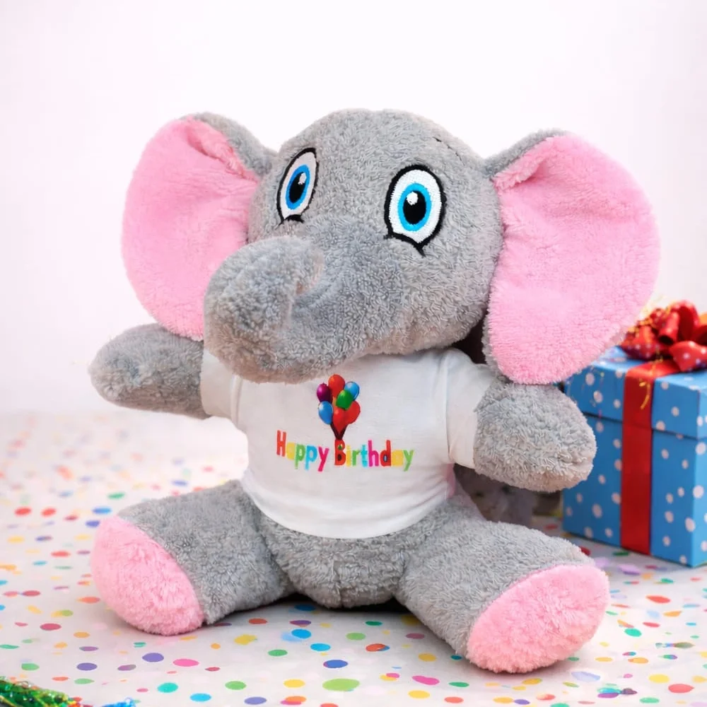 Happy Birthday Tişörtlü Sevimli Peluş Fil Fiyatı, Yorumları ve Özellikleri