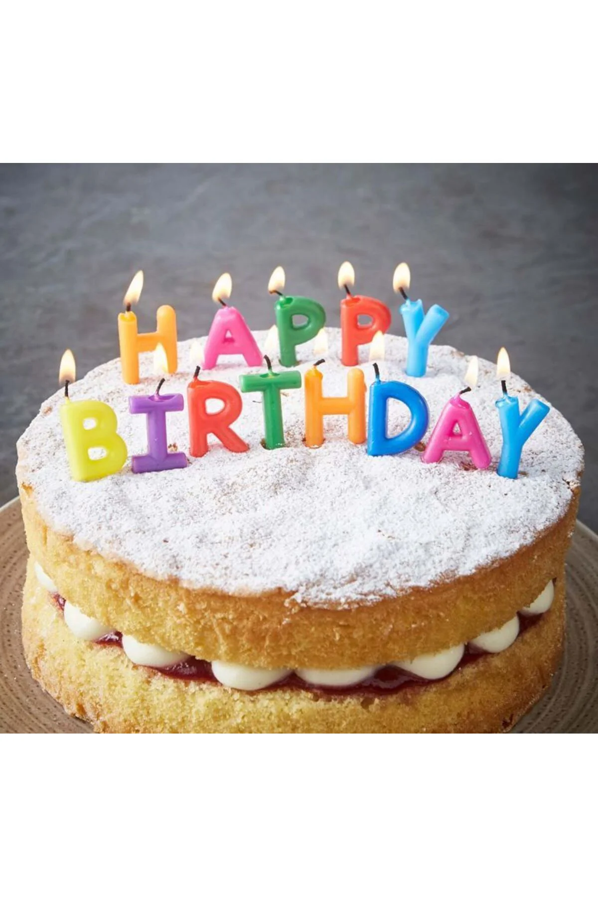 Happy Birthday Yazılabilen Rengarenk Doğum Günü Mumu  GO50607273550