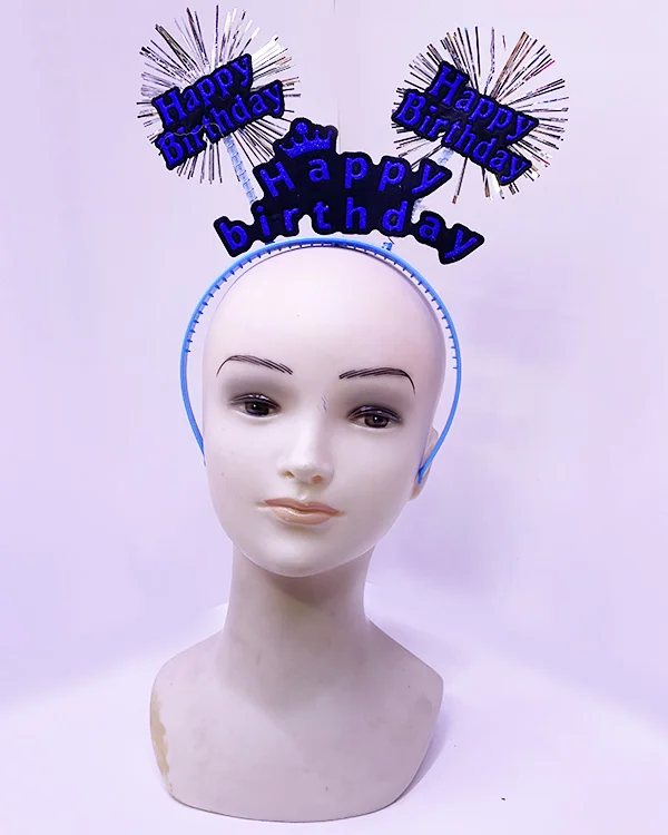 Happy Birthday Yazılı Püsküllü Neon Mi Renk Doğum Günü Tacı 22x19 cm