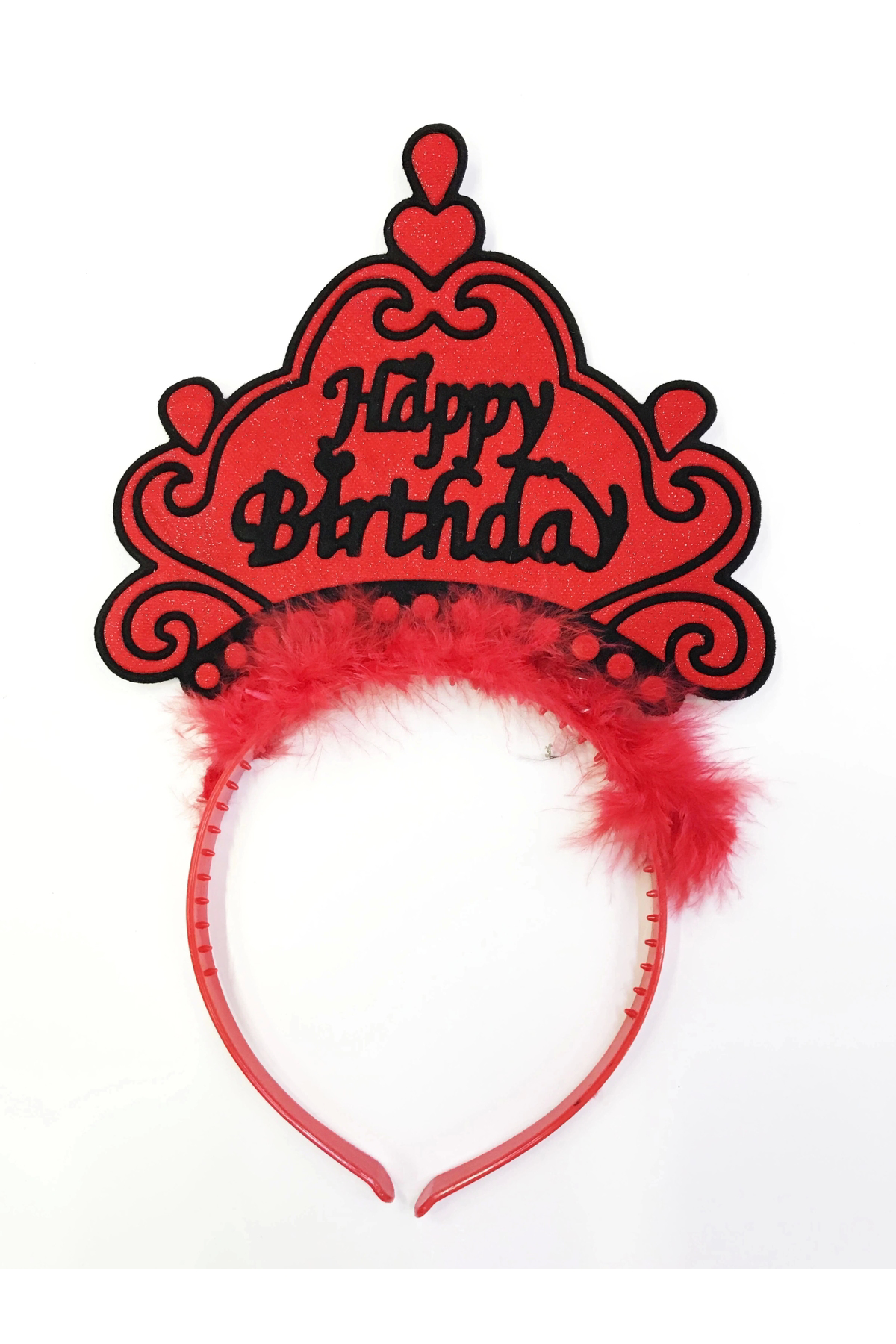 	 Yuba Avm Happy Birthday Yazılı Neon Renk Taç 12 Adet