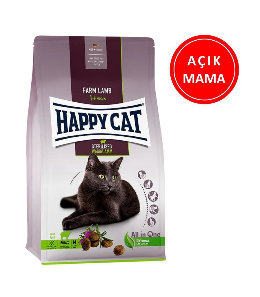 Happy Cat Sterilised Kuzu Etli Kısır Kedi Maması 1 Kg AÇIK Happy Cat Sterilised Kuzu Etli Kısır Kedi Maması 1 Kg AÇIK