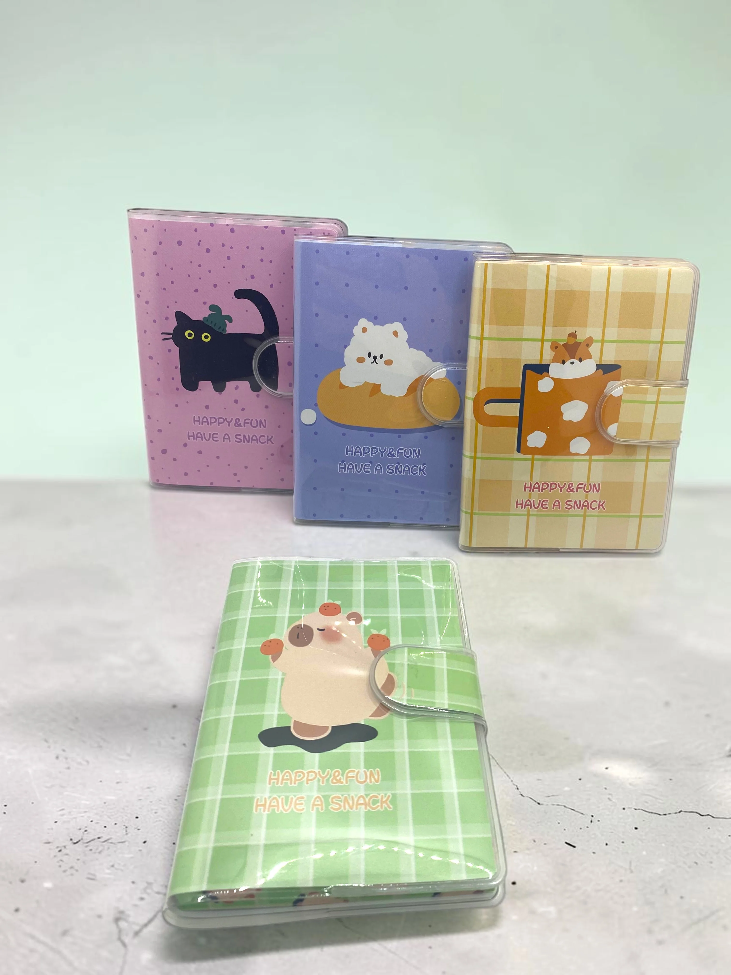 Happy & Fun Capybara A7 Not Defteri , Çıt Çıtlı Cep Defteri - Yeş