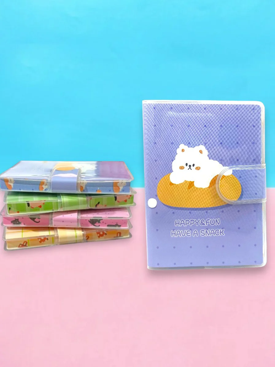 Happy & Fun Kedi A7 Not Defteri , Çıt Çıtlı Cep Defteri - Mavi