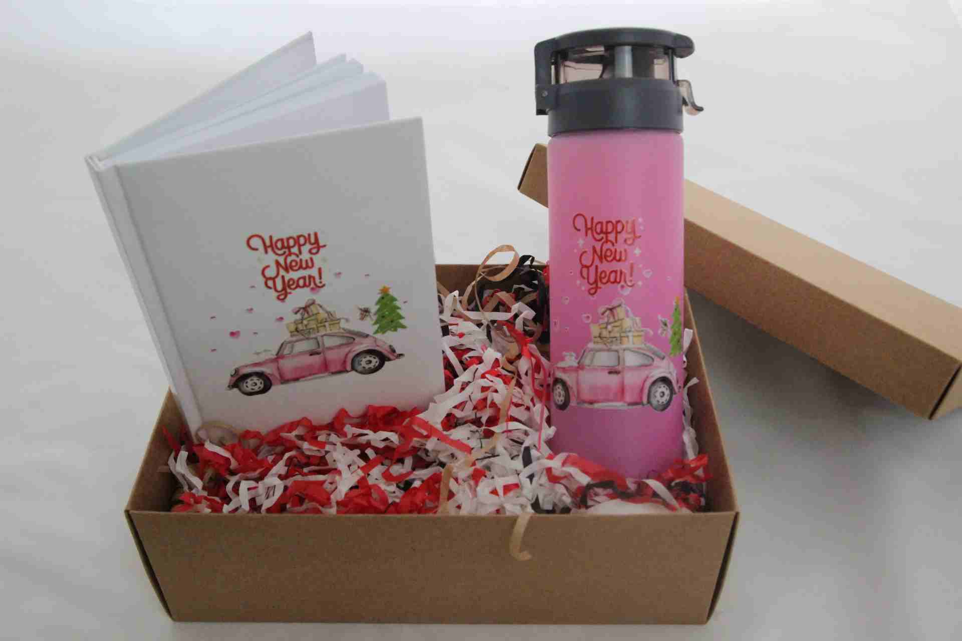 İhtiyaçavm Happy New Year Temalı Hediye Seti - Termos Ve Defter Hediye Kutusu