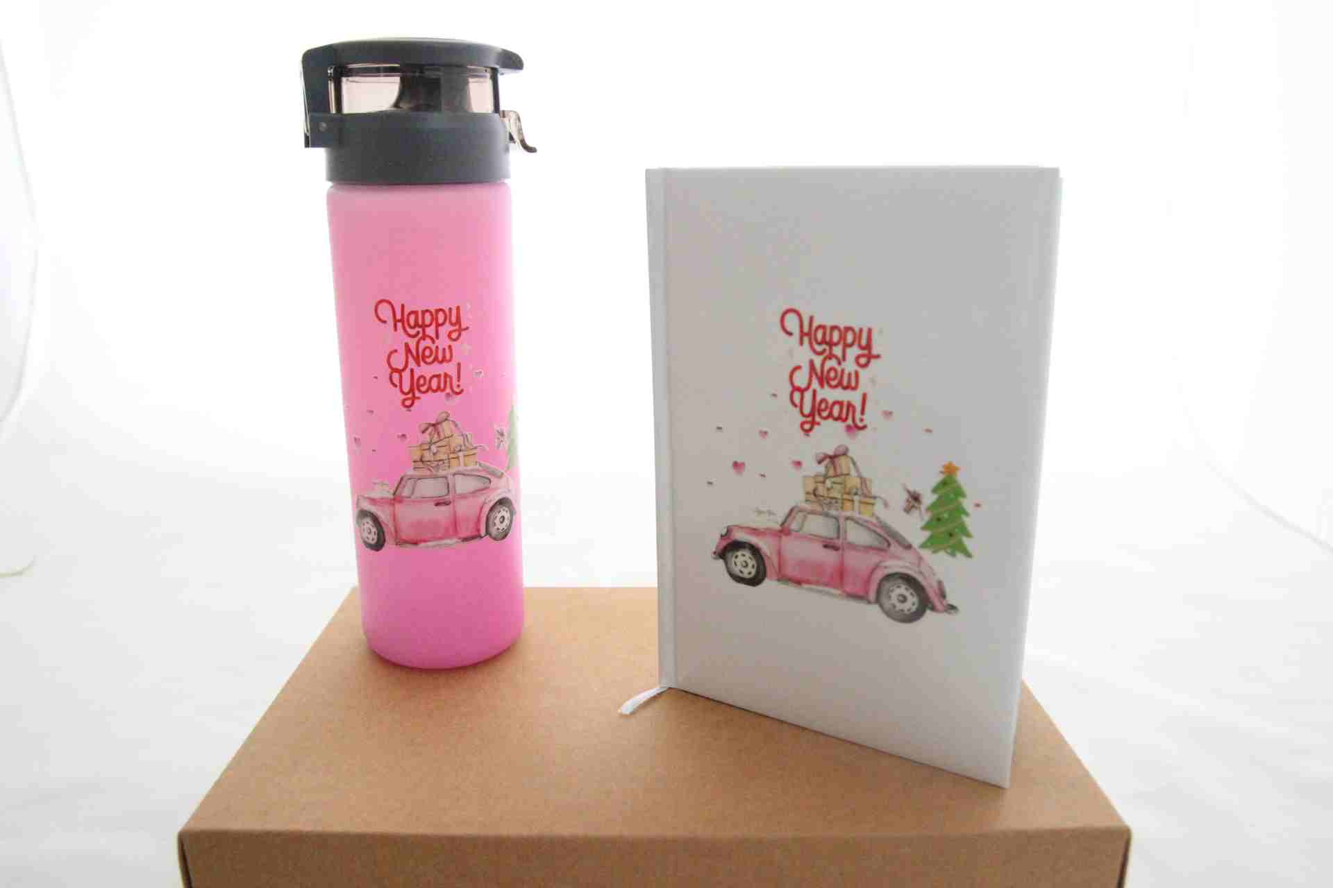 İhtiyaçavm Happy New Year Temalı Hediye Seti - Termos Ve Defter Hediye Kutusu