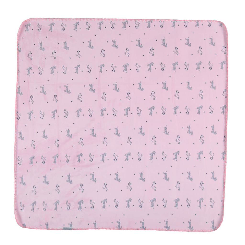 Happy Zebra Land Fluffy Bebek Battaniye 64529 Pembe Happy Zebra Land Fluffy Bebek Battaniye 64529 Pembe