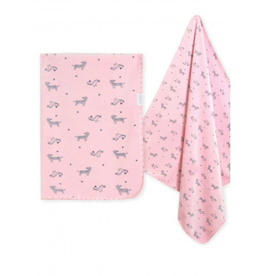 Happy Zebra Land Fluffy Bebek Battaniye 64529 Pembe Happy Zebra Land Fluffy Bebek Battaniye 64529 Pembe