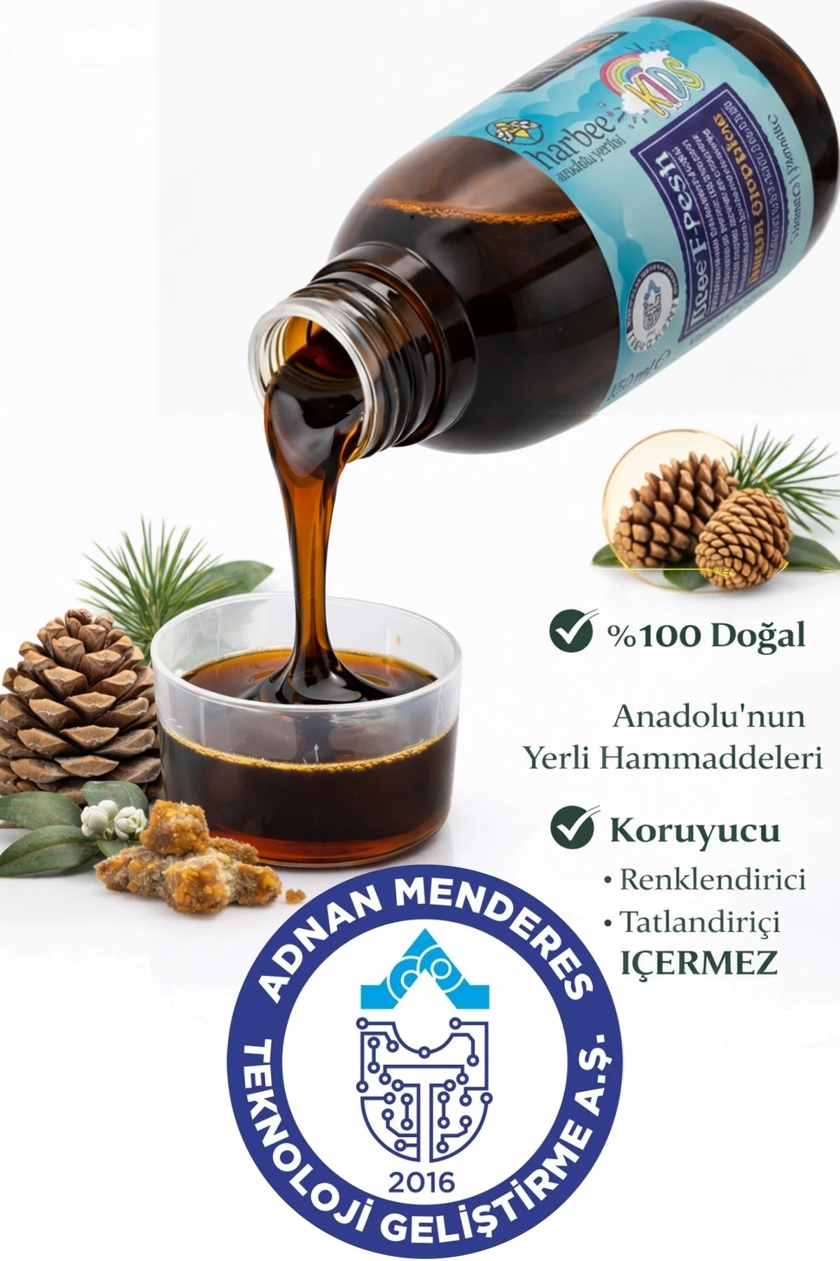 Har-Bee Bee-Fresh Kids Çocuklar İçin Propolisli - Bal, Kara Mürver, C Vitamini & Çinko 150 ml - Görsel 4