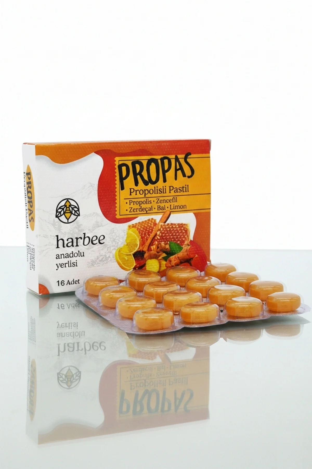 Harbee Propas Propolis Zencefil Bal Limon Zerdeçal Takviyeli Pastil