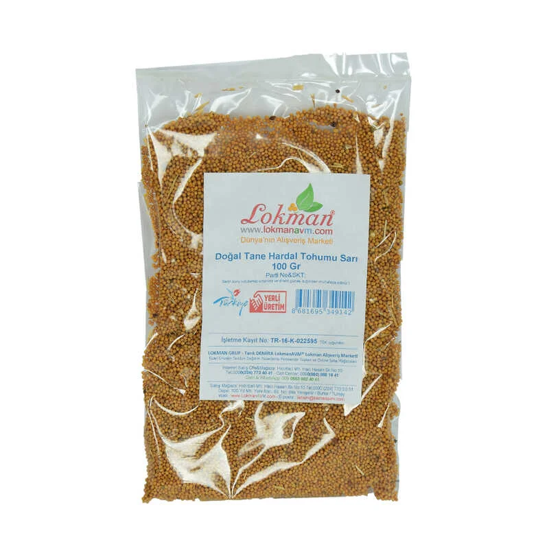 Hardal Tohumu Tane Doğal Sarı 100 Gr - Taze ve Katkısız Baharat