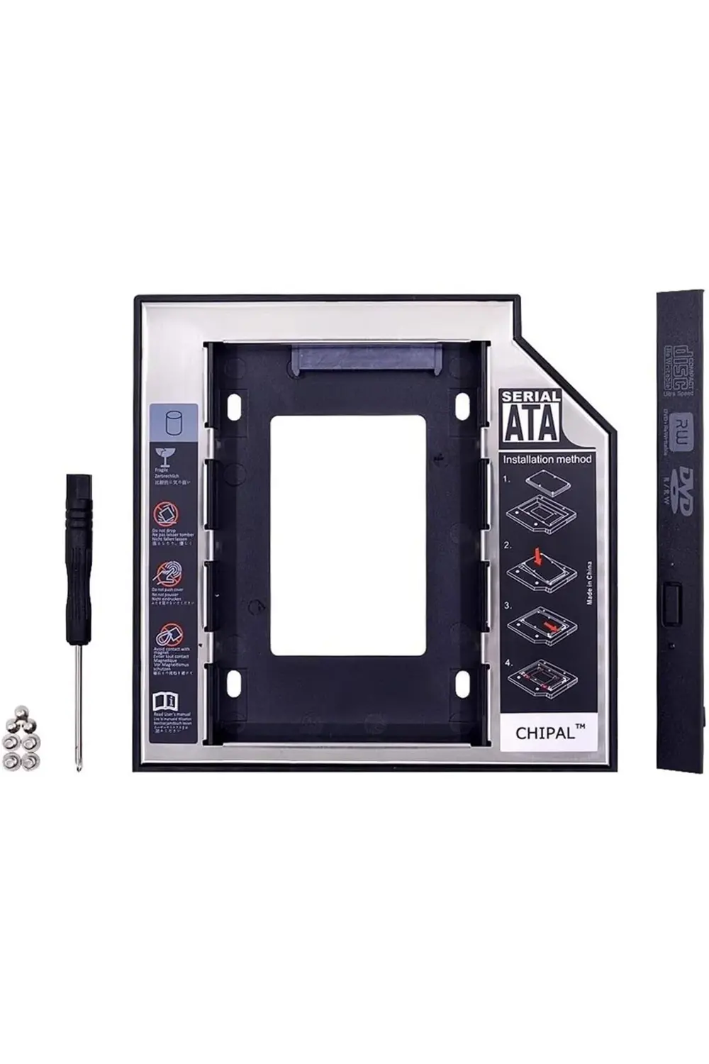 Harddisk Kutusu 9.5mm Slim Kızak Caddy Laptop DVD to SSD HDD Sata