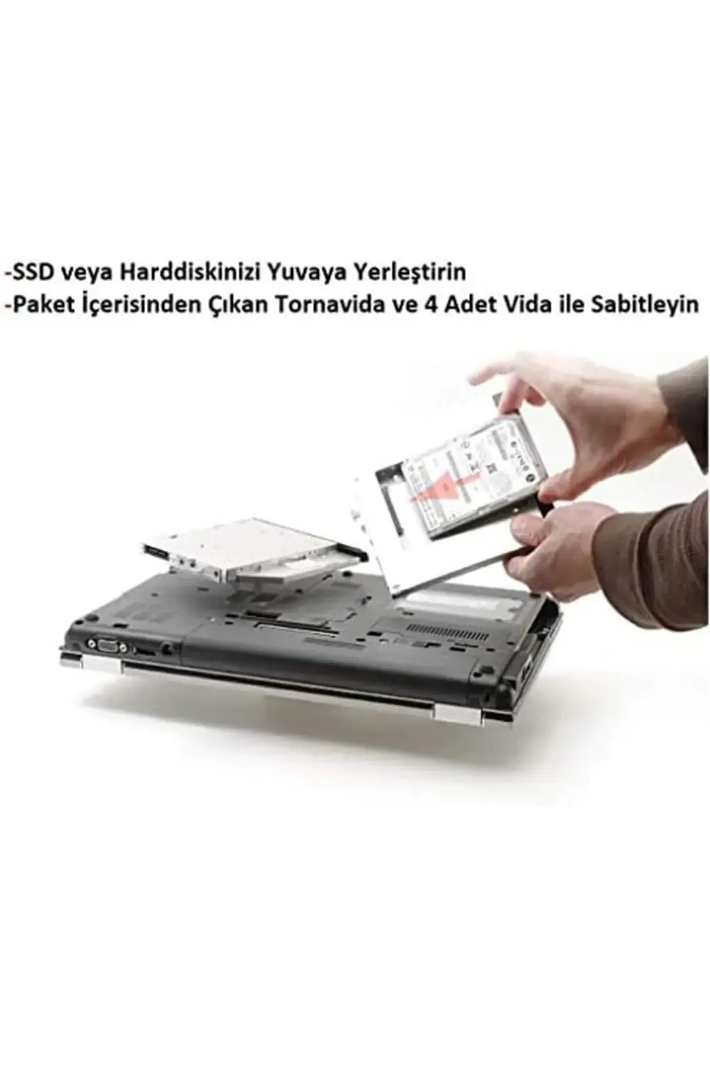 Harddisk Kutusu 9.5mm Slim Kızak Caddy Laptop DVD to SSD HDD Sata