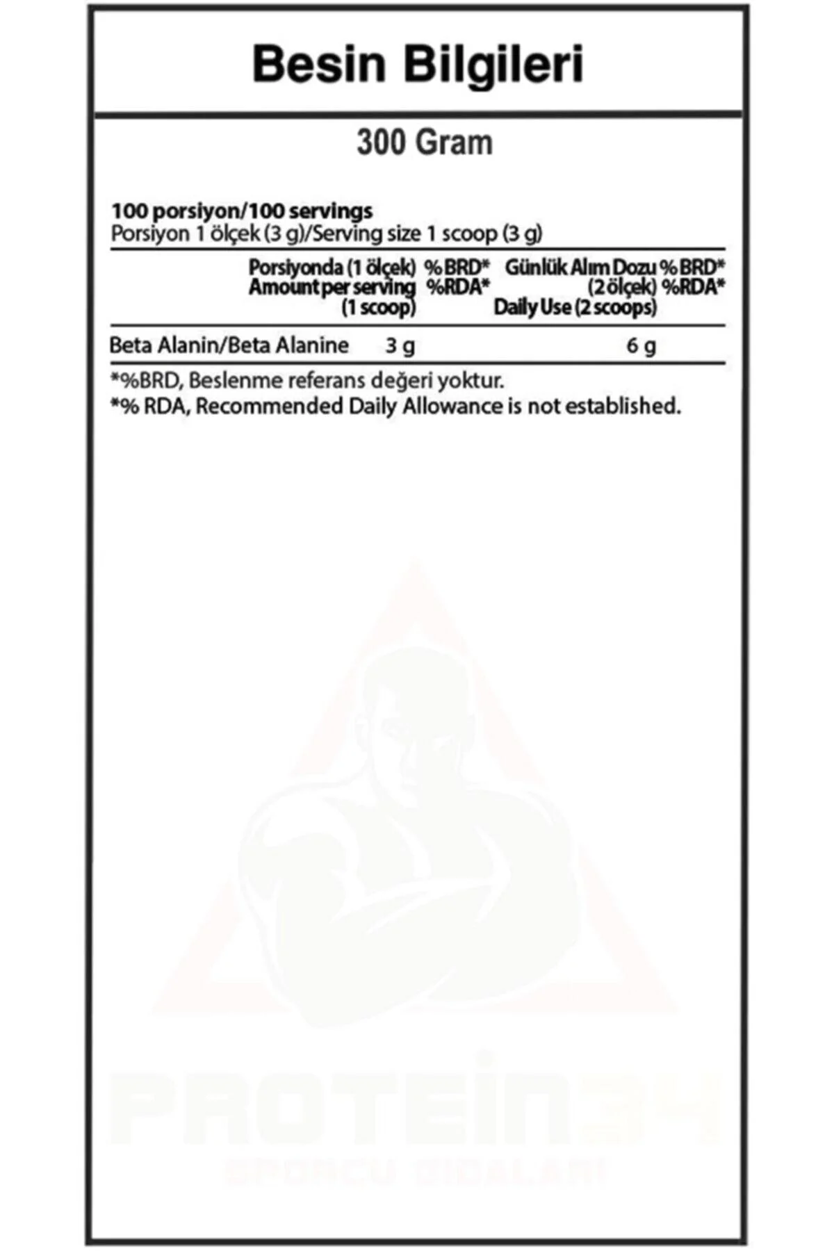 Hardline Beta Alanine 300 Gr