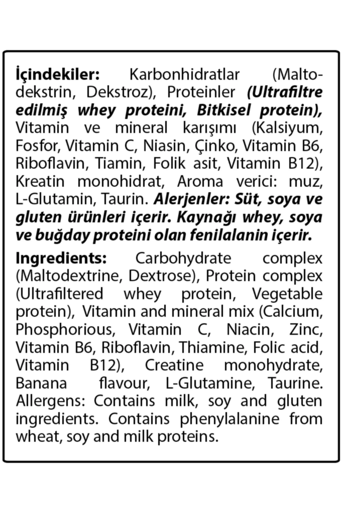 Hardline Progainer Muzlu 3000 Gr