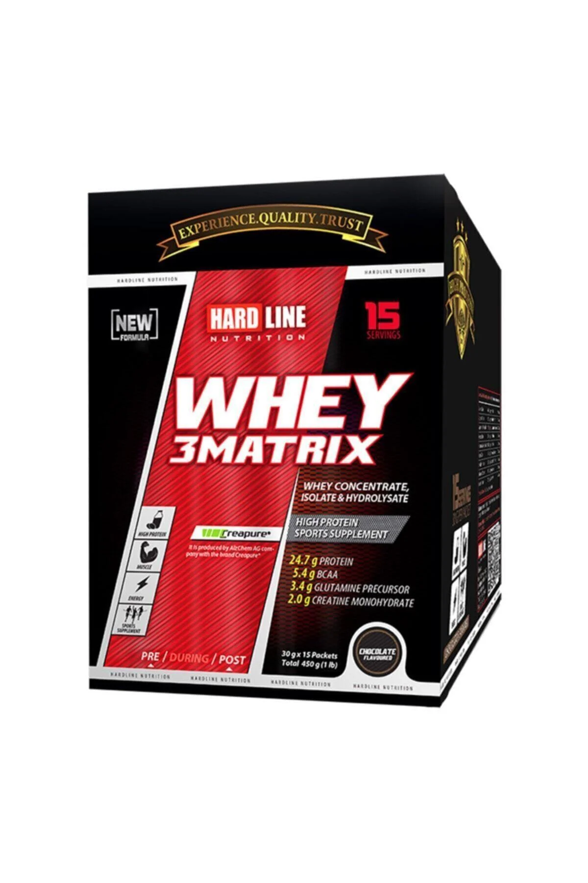 Hardline Whey 3Matrix Çilek 450 Gr (30Gr*15Adet)