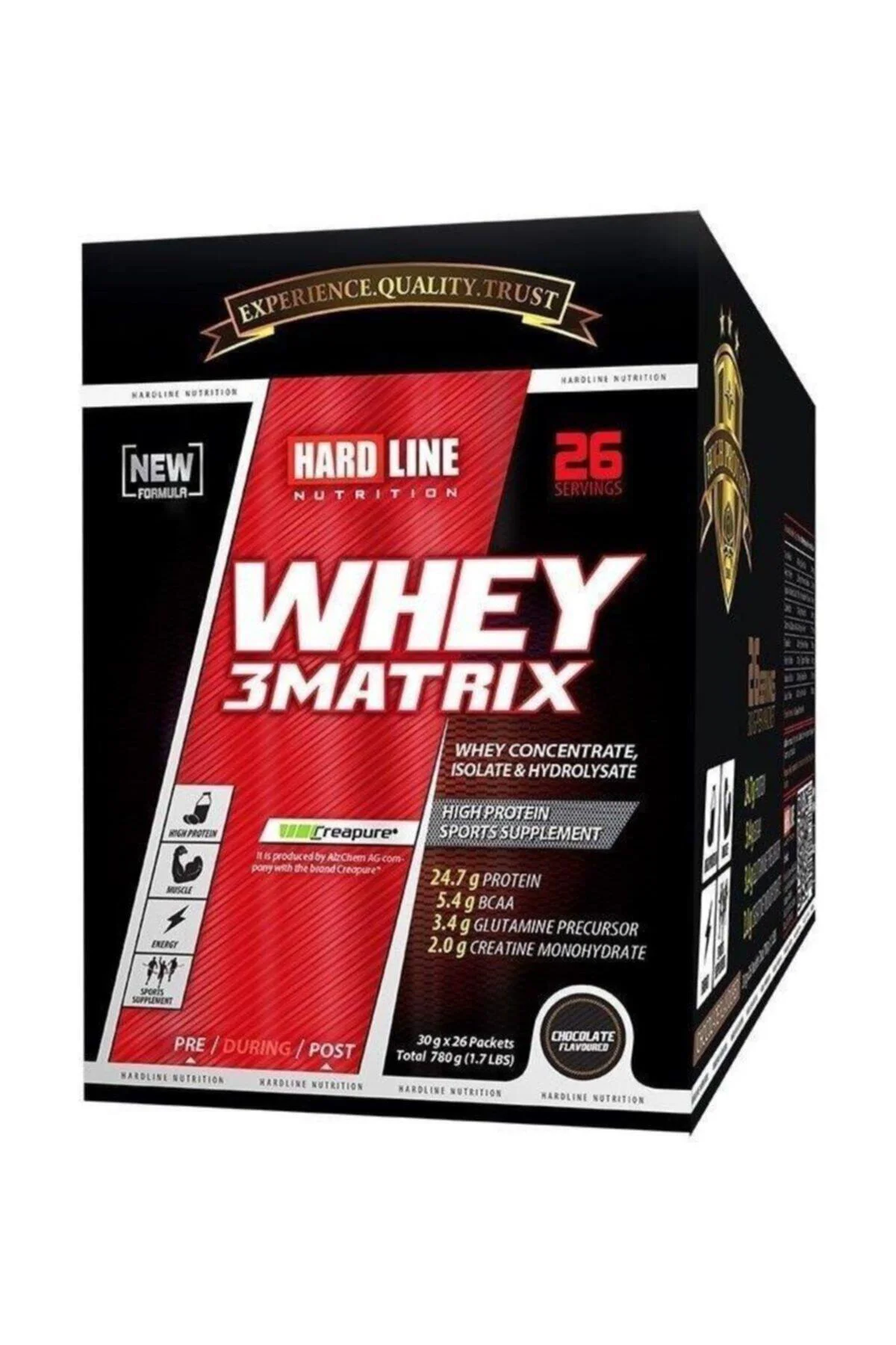Hardline Whey 3Matrix Çikolata 780 Gr (30Gr*26Adet)