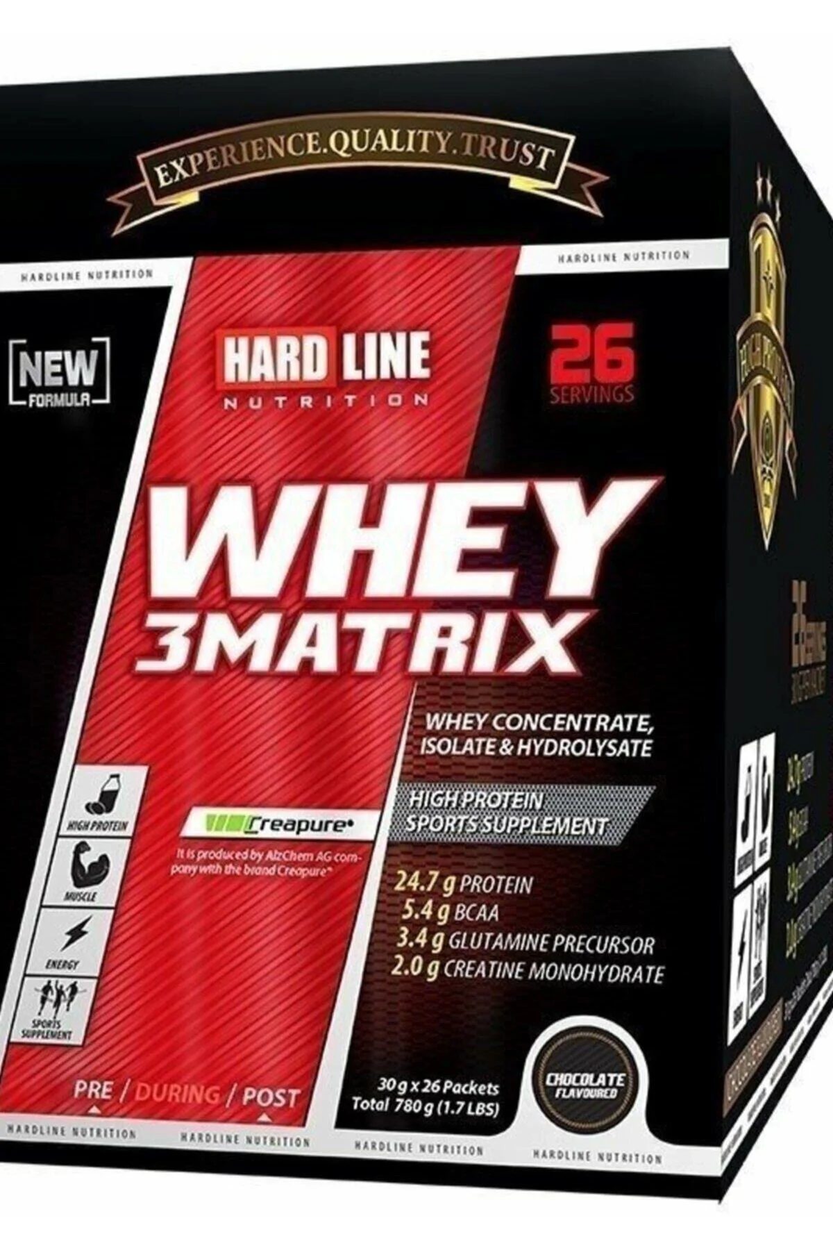 Hardline Whey 3Matrix Çilek 780 Gr (30Gr*26Adet)