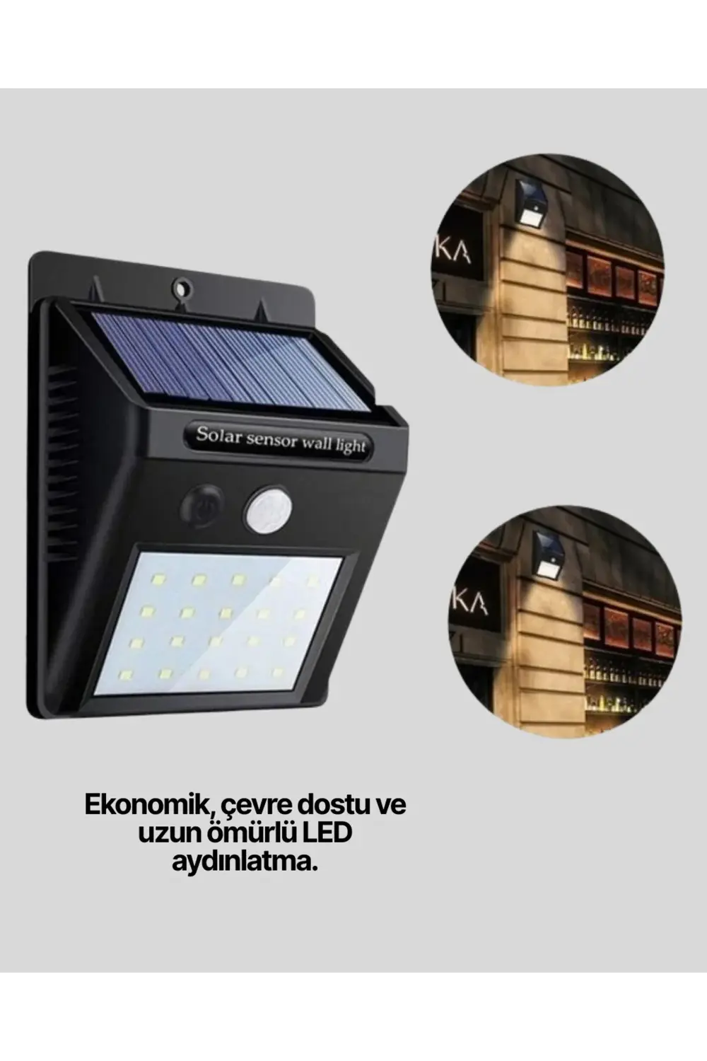 Hareket Algılamalı Solar LED Güvenlik Lambası