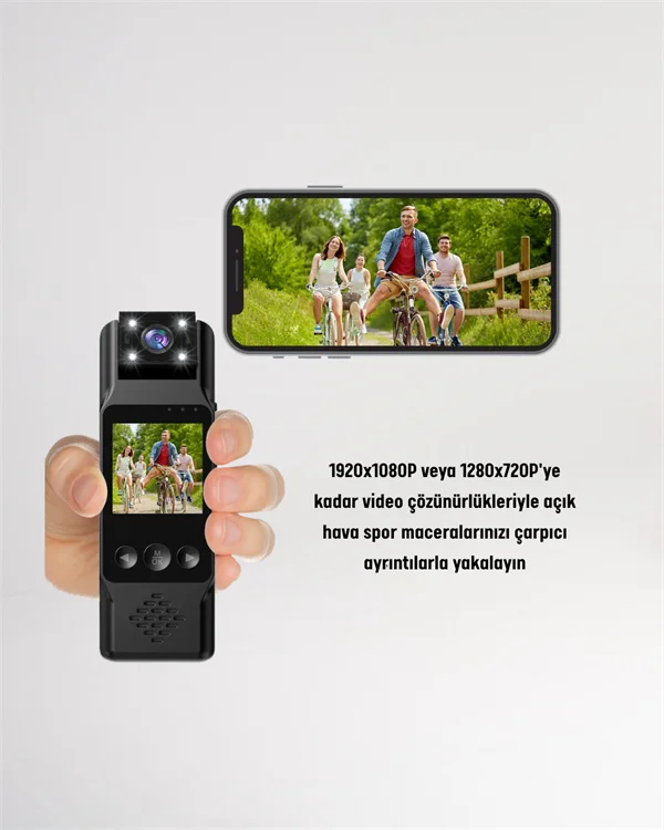Hareket Algılayıcılı Taşınabilir Mini Kamera 3mp Fotoğraf, Düşük Güç Tüketimi - Lisinya