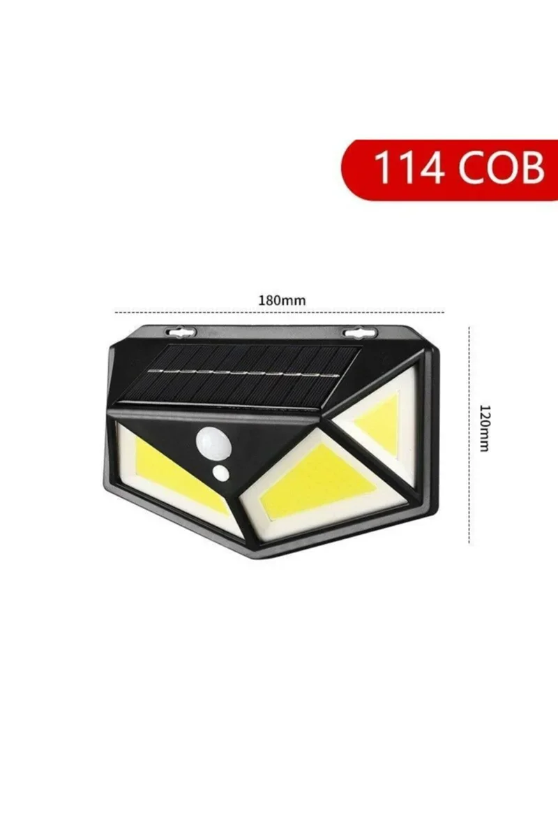 Hareket Sensörlü 114 LED Bahçe Lambası 3 Modlu Aydınlatma
