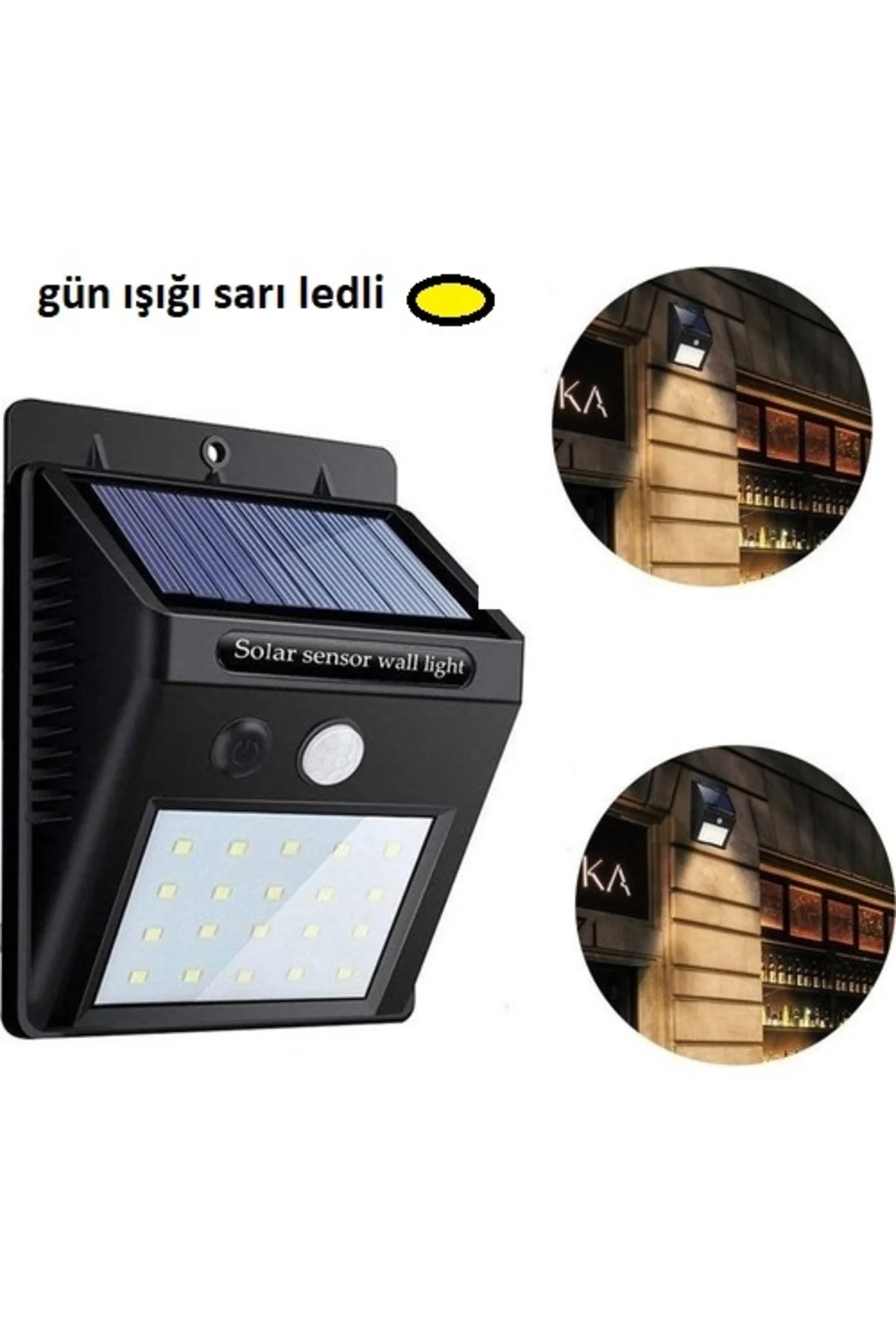 Hareket Sensörlü Güneş Enerjili Lamba Hareket Sensörlü Güneş Enerjili Lamba