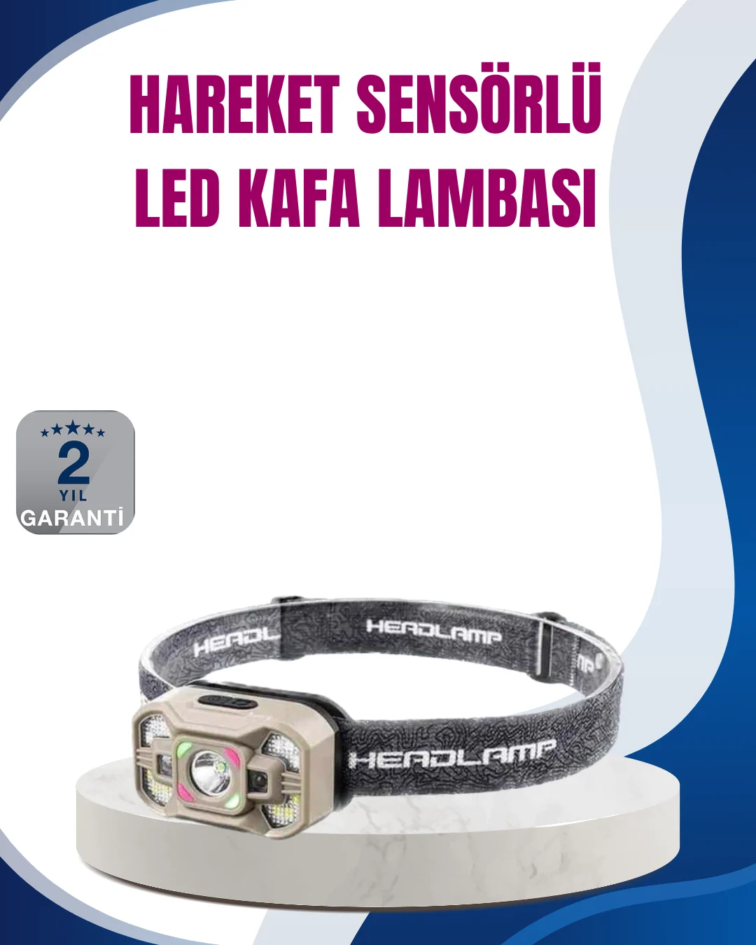 Hareket Sensörlü LED Far 45 Derece Ayarlı Şarj Edilebilir