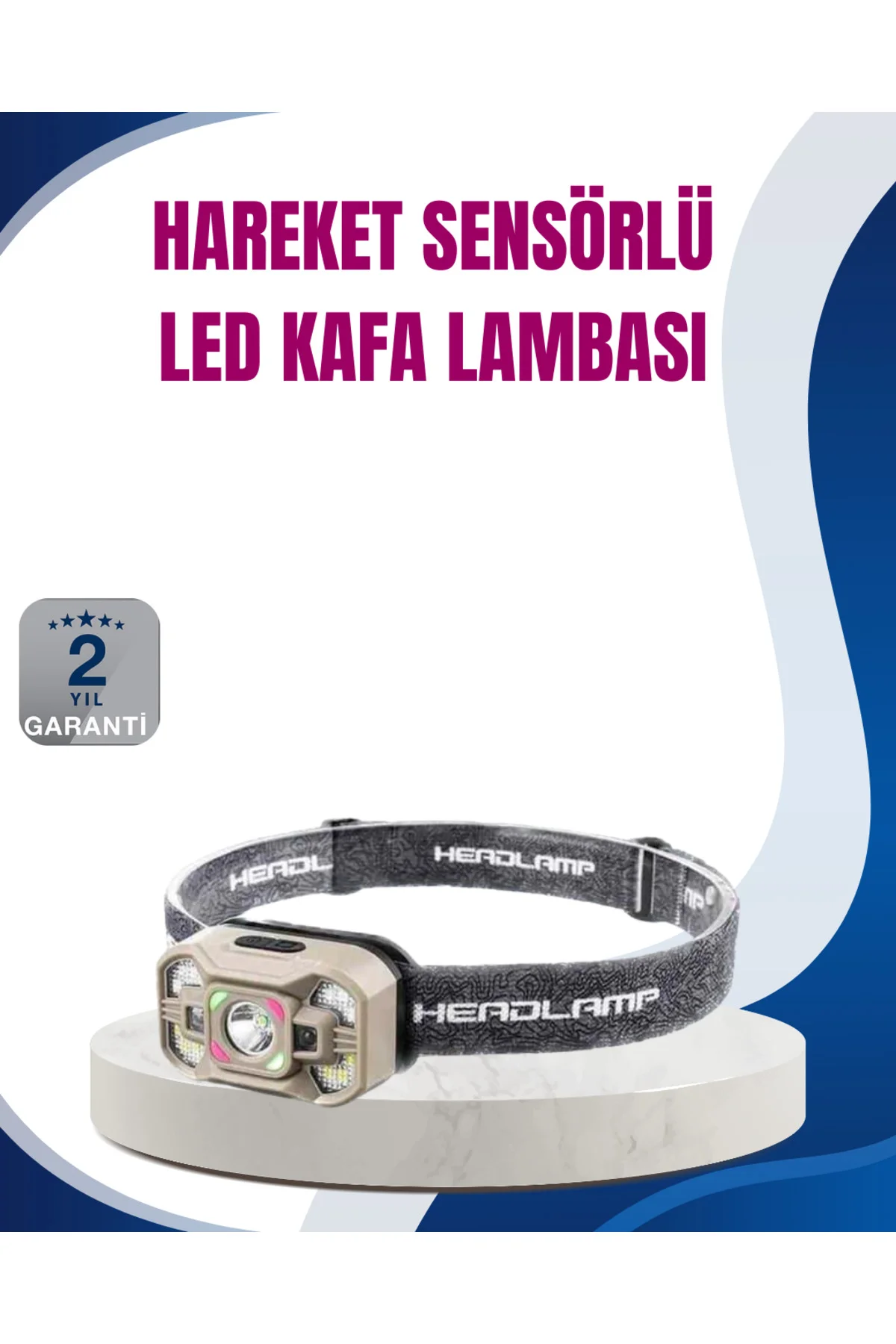Hareket Sensörlü Led Far 45 Derece Ayarlı Şarj Edilebilir
