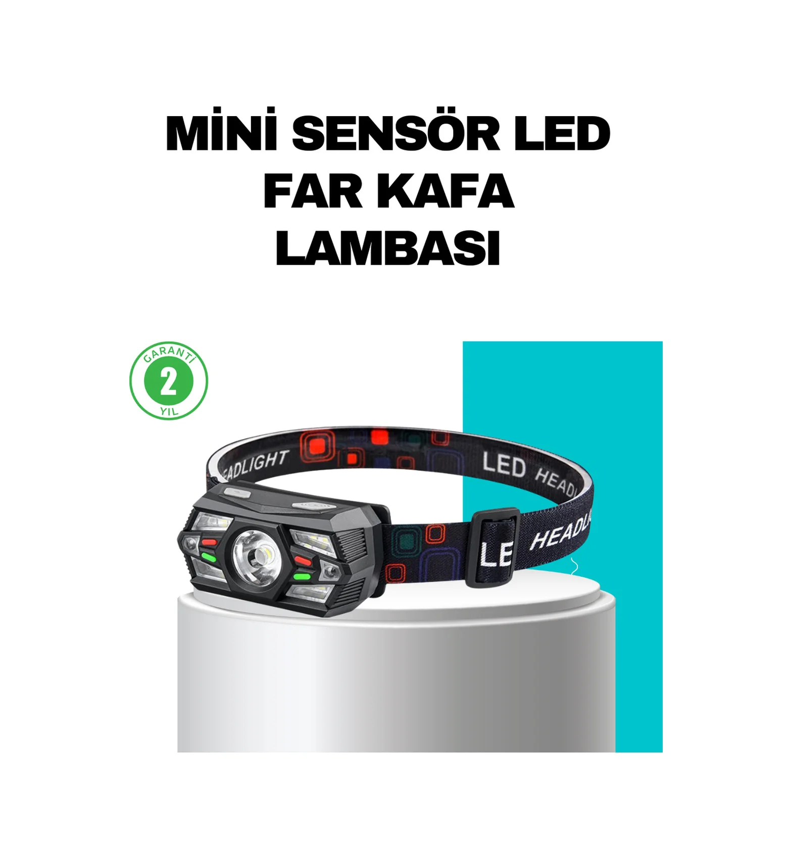 Hareket Sensörlü Şarjlı Led Far Suya Dayanıklı Çok Modlu - Lisinya Diğer