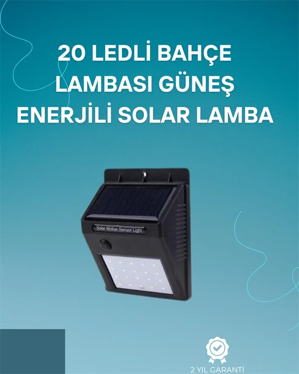Hareket Sensörlü Solar Lamba | 120° Algılama Açısı, 3-4 Metre Mesafe, Suya Dayanıklı LED Fiyatı, Yorumları ve Özellikleri